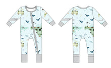 Load image into Gallery viewer, World Map Long Sleeve Romper