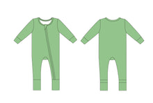 Load image into Gallery viewer, Grassy Green Long Sleeve Romper