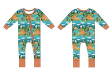 Load image into Gallery viewer, Camping Critters Long Sleeve Romper
