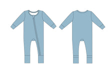 Load image into Gallery viewer, Steele Blue Long Sleeve Romper