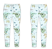 Load image into Gallery viewer, World Map Women's bottom pjs