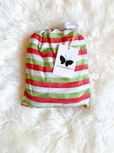 Load image into Gallery viewer, Christmas Stripes Crib Sheet