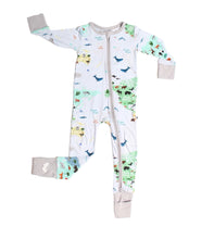 Load image into Gallery viewer, World Map Long Sleeve Romper