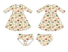 Load image into Gallery viewer, Cream Cocoa Cups Girls Dress with bottoms