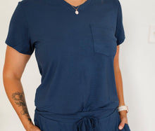 Load image into Gallery viewer, Brielle Blue Women's Short Sleeve Top