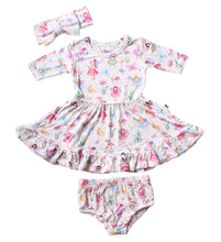 Load image into Gallery viewer, Fluttering Fairies Girls Dress with bottoms