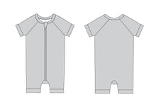 Load image into Gallery viewer, Silver Scene Shorts Romper