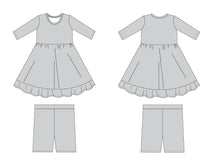 Load image into Gallery viewer, Silver Scene Girls Dress with bottoms