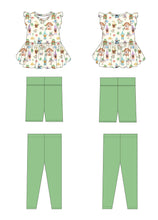 Load image into Gallery viewer, Garden Gnomes 3-Piece Peplum Set