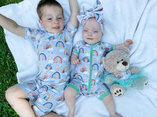 Load image into Gallery viewer, Rainbow Road Shorts Romper