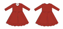 Load image into Gallery viewer, Solid Red Girls Dress