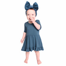 Load image into Gallery viewer, Stormy Sky Big Bow Headband