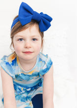 Load image into Gallery viewer, Luna Lights Navy Big Bow Headband
