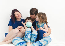 Load image into Gallery viewer, Luna Lights Navy Blue Women's Short Sleeve top