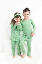 Load image into Gallery viewer, Grassy Green Long Sleeve 2 Piece Pjs