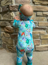 Load image into Gallery viewer, Ocean Oasis Long Sleeve Romper