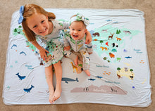 Load image into Gallery viewer, World Map Blanket