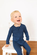 Load image into Gallery viewer, Brielle Blue Long Sleeve Romper