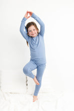 Load image into Gallery viewer, Steel Blue Long Sleeve 2 Piece Pjs