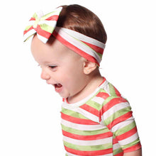 Load image into Gallery viewer, Christmas Stripes Bamboo Headband