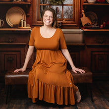 Load image into Gallery viewer, Brown Cream Cocoa Women's Maxi Dress