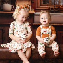 Load image into Gallery viewer, Cream Cocoa Cups Overalls