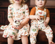 Load image into Gallery viewer, Cream Cocoa Cups Overalls