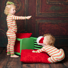 Load image into Gallery viewer, Christmas Stripes Long Sleeve Romper