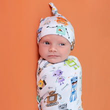 Load image into Gallery viewer, Zoomie Zots Swaddle with Hat