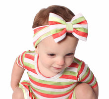 Load image into Gallery viewer, Christmas Stripes Bamboo Headband
