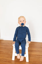 Load image into Gallery viewer, Brielle Blue Long Sleeve Romper