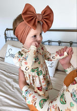Load image into Gallery viewer, Brown Cream Cocoa Cups Big Bow Headband