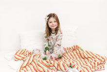 Load image into Gallery viewer, Christmas Stripes Quilted Blanket