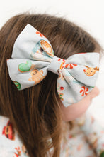 Load image into Gallery viewer, Grey Cocoa Cups Bamboo Alligator Clip Bows