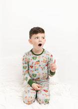 Load image into Gallery viewer, Grey Cocoa Cups 2-Piece Long Sleeve Pjs