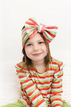Load image into Gallery viewer, Christmas Stripes Big Bow Headband