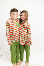 Load image into Gallery viewer, Christmas Stripes 2-Piece Peplum Set