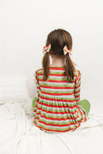 Load image into Gallery viewer, Christmas Stripes 2-Piece Peplum Set