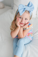 Load image into Gallery viewer, Solace Skies Light Blue Big Bow Headband