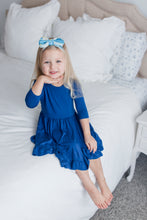 Load image into Gallery viewer, Navy Blue Girls Dress