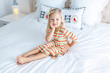 Load image into Gallery viewer, Christmas Stripes Girls Dress with bottoms