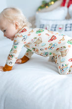 Load image into Gallery viewer, Cream Cocoa Cups Long Sleeve Romper