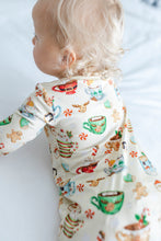 Load image into Gallery viewer, Cream Cocoa Cups Long Sleeve Romper