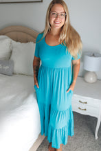 Load image into Gallery viewer, Tidal Teal Women's Maxi Dress