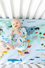 Load image into Gallery viewer, World Map Long Sleeve Romper