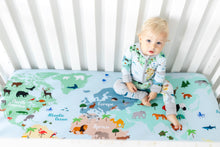 Load image into Gallery viewer, World Map Crib Sheet