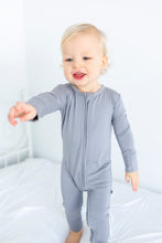 Load image into Gallery viewer, Groovy Grey Long Sleeve Romper