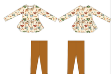 Load image into Gallery viewer, Cream Cocoa Cups 2-Piece Peplum Set