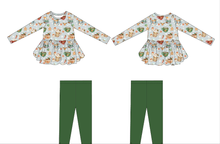 Load image into Gallery viewer, Grey Cocoa Cups 2-Piece Peplum Set