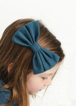 Load image into Gallery viewer, Stormy Sky Bamboo Alligator Clip Bows
